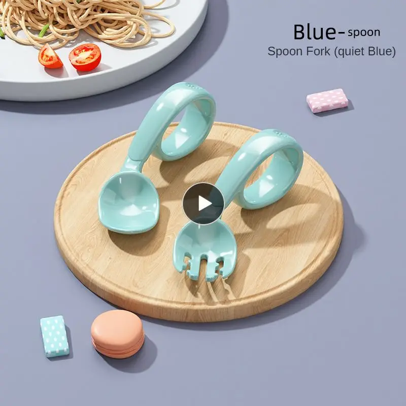 

Tine Wave Design Eating Spoon Healthy High Temperature Resistance Baby Smooth Train Good Cleaning Thorough Cleaning Infant