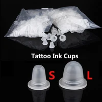 100pcs microblading tattoo ink cups disposable silicone pigment caps permanent makeup pigment holder containers tattoo accessory