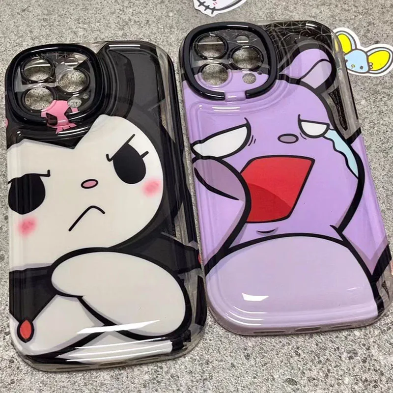 

Kawaii Sanrio Phone Case My Melody Kuromi Iphone Caseiphone 14 13 12 11 Pro Max X Xr Xsmax Couple Design Silicone Cover Gift