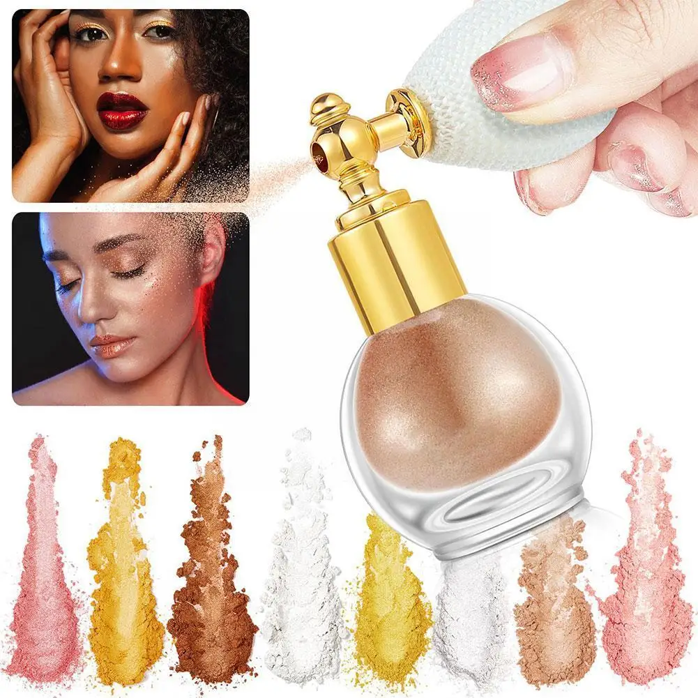 

Fashion Highlighter Powder Spray High Gloss Glitter Powder Spray Shimmer Sparkle Powder Makeup for Face Body Highlight Make S1V6