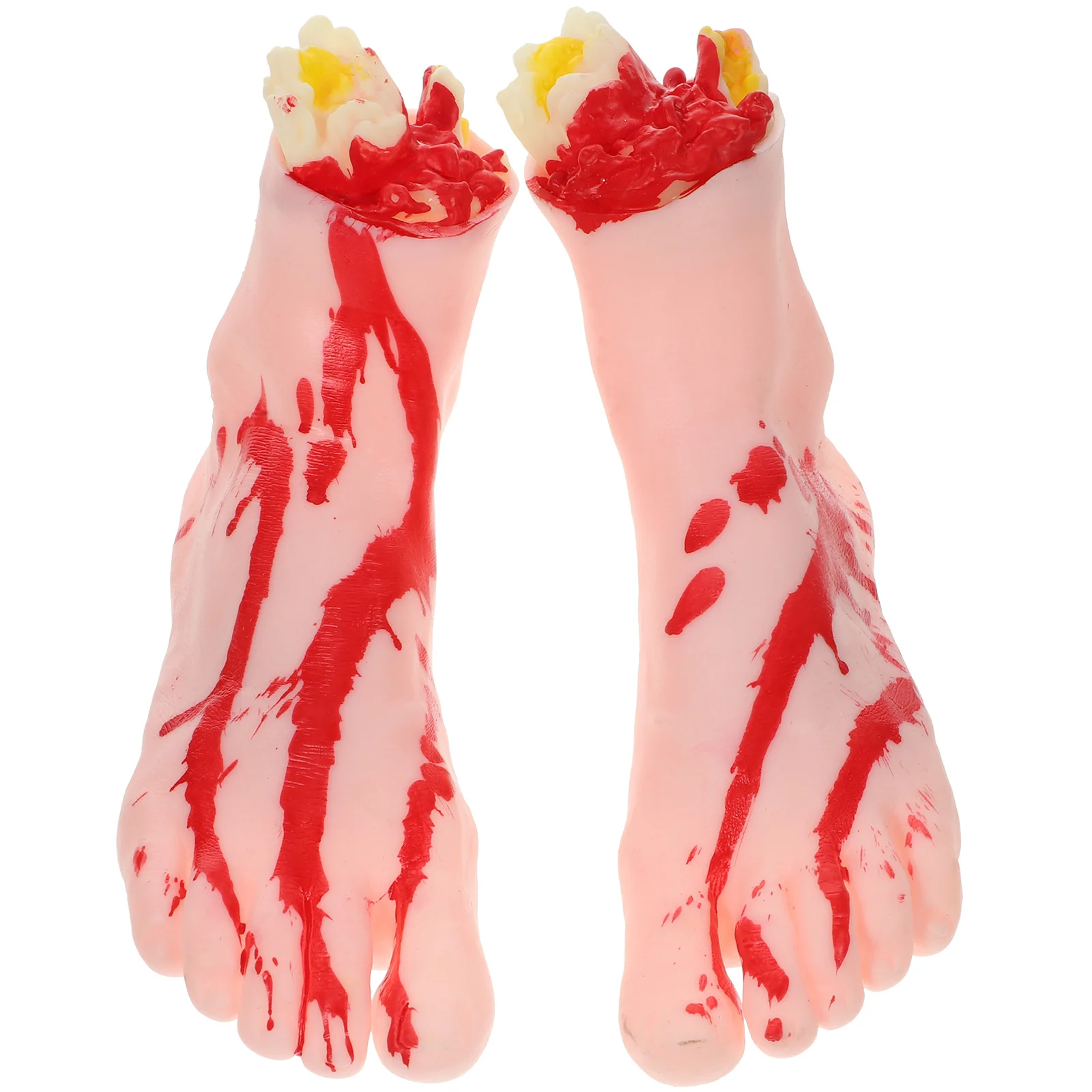 

Fake Feet Halloween Decorations Foot Model Prosthetic Hand Broken Props Vinyl Trick Hallowen Ornament