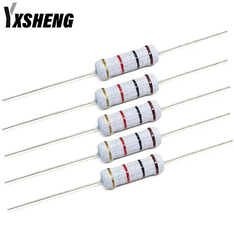 Резистор из углеродной пленки YXSHENG 2 Вт 5% светло-серый со сквозным отверстием для