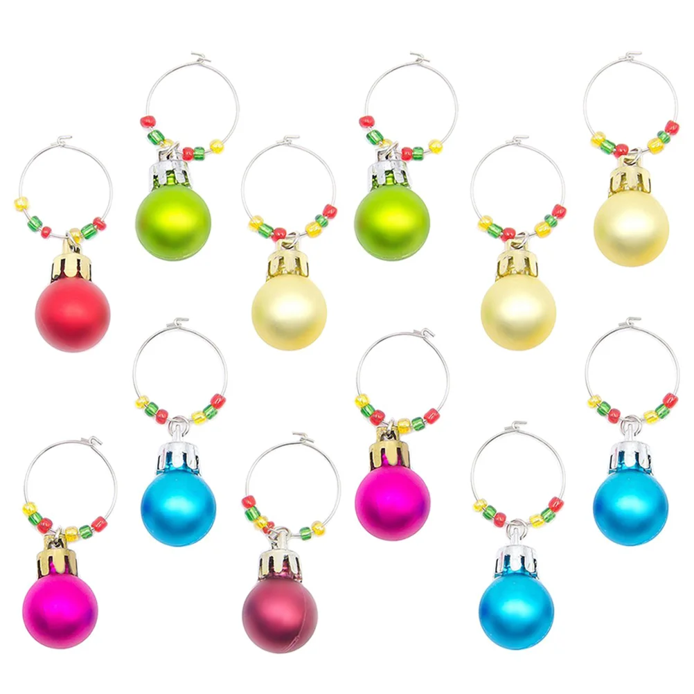 

Glass Christmas Charms Markers Identifiers Champagne Tagscocktail Glasses Identifier Drink Thanksgiving Identification Marker