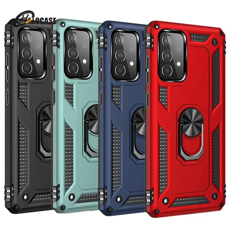 

Armor Magnetic Metal Ring Case For Samsung Galaxy A51 A71 A52 A72 A21S S21 S20 S10 S9 S8 Plus A12 A31 A50 A70 A32 M21 M31 Cover
