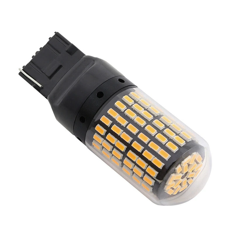 10X 7440 Canbus супер ярсветодиодный ная лампа без ошибок T20 W21W 144 SMD Янтарная для фонаря