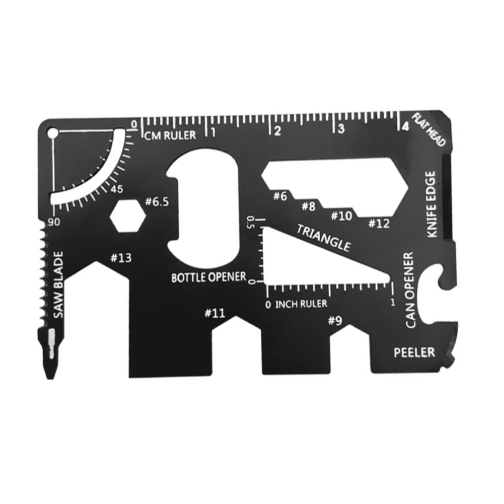 

15 in 1 EDC Credit Card Multifunctional Pocket Hunting Knife Outdoor Camping Hiking Multitool SOS Survival Rescue Emergency Tool