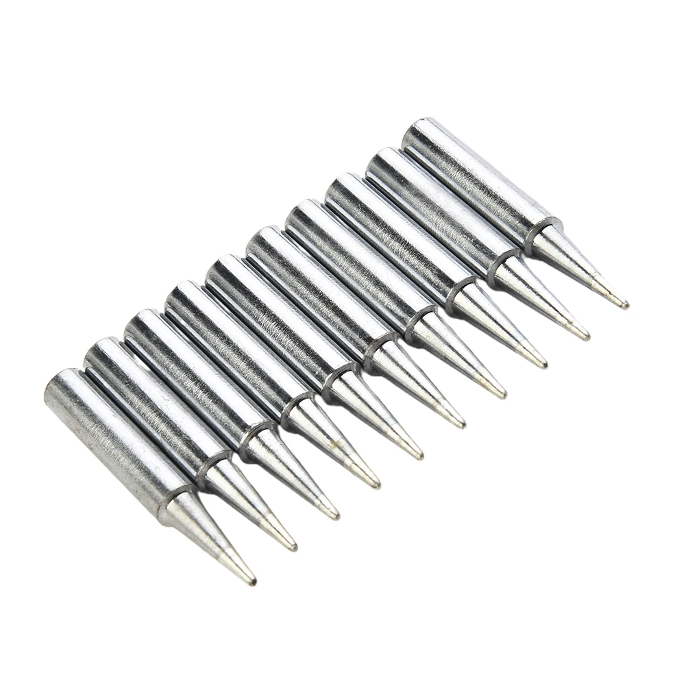 

Accessories Useful Solder Iron Tips Station 10pcs.900M-T-B Equipment Industrial Parts Pure copper Rework Silver
