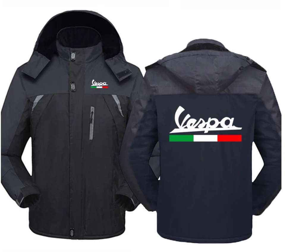 

VESPA LOGO 2022 Jacket Windbreaker Waterproof Warm Outdoor Cold-Proof Mountaineering Clothing High quality Coats