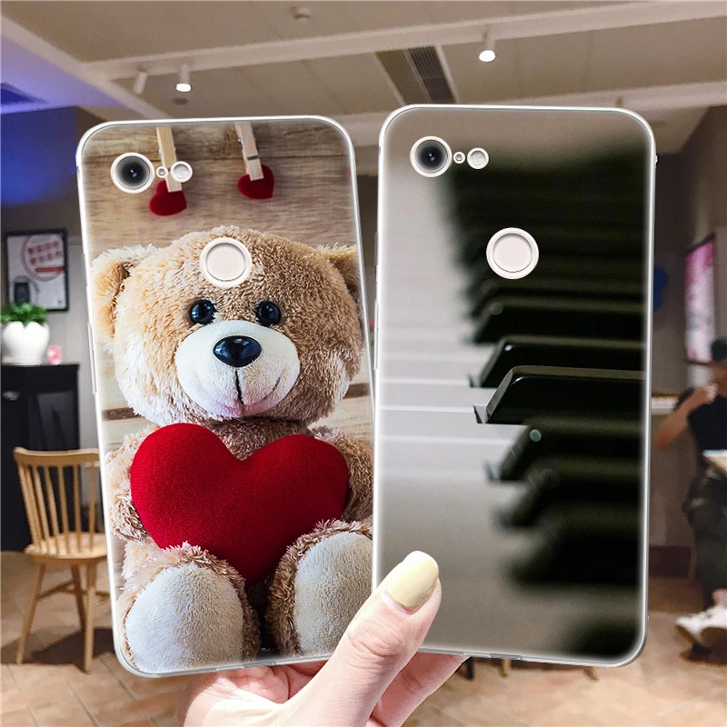 

Piano Coque for Google Pixel 5 4 4a 3 3a 2 XL Soft TPU Silicone Phone Case For Pixel 4XL 5 XL 3XL 2XL Back Cover Bear Funda Capa