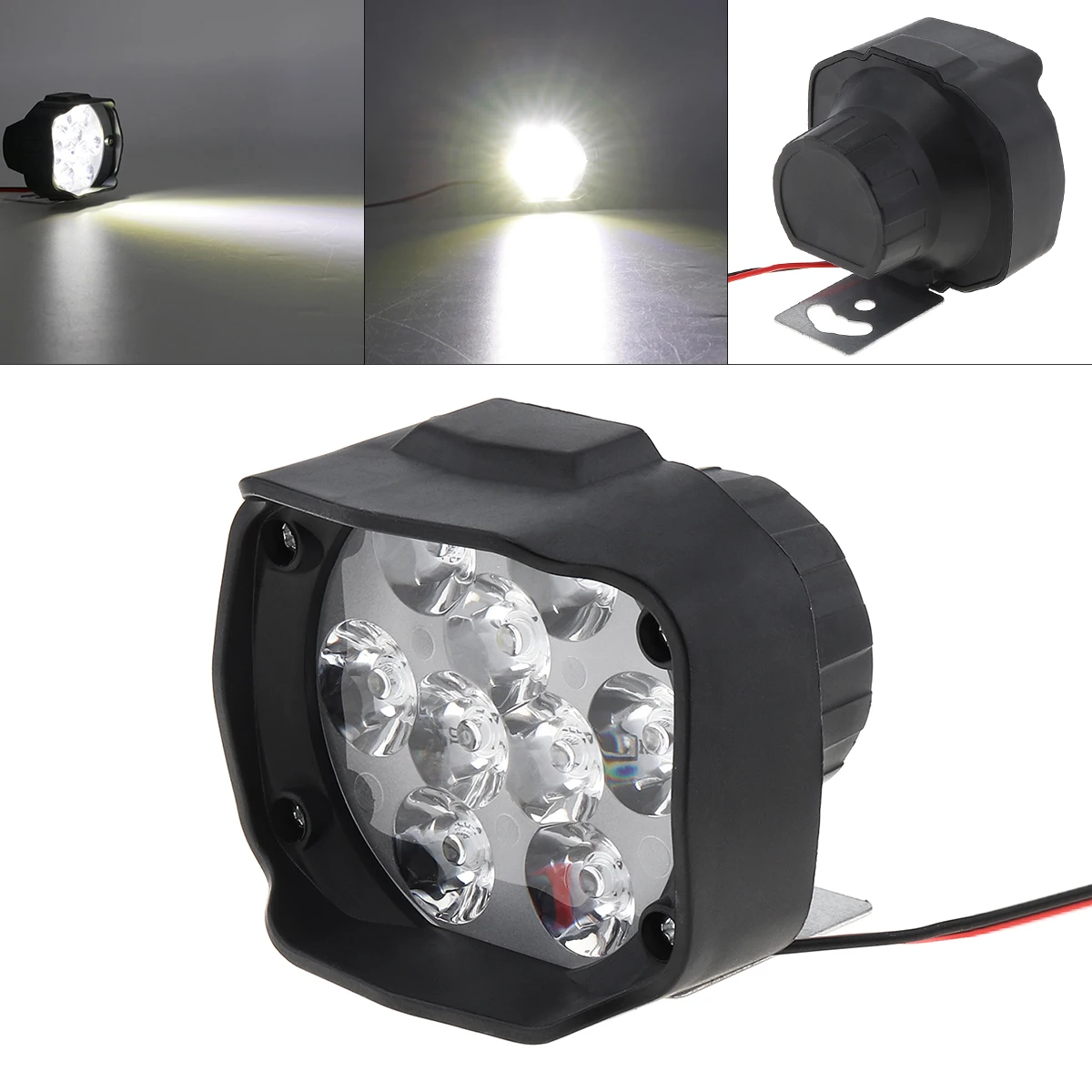 

9 LEDs Universal Motorcycle Headlights Bulbs Modified Glare External Headlights 12V To 80V Electromobile Light Lamps for ATVs
