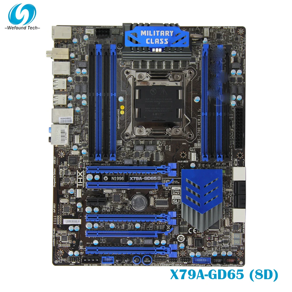 

X79A-GD65 (8D) для материнской платы Msi Desktop MS-7760 LGA 2011 DDR3 128 Гб SATA3 USB2.0/3,0 PCI-E 3,0 ATX, Протестировано, быстрая доставка