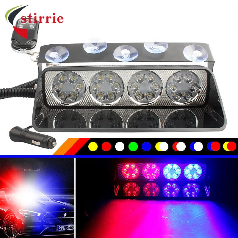 

led lights for car New car warning light led windshield sucker flash lamp S24smd car accessoires