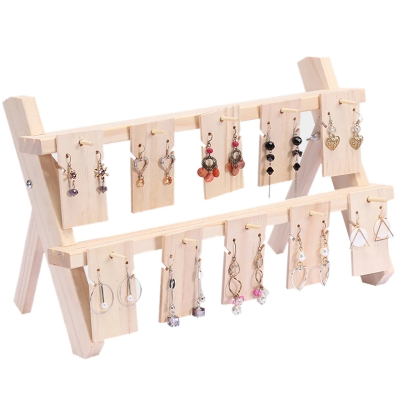 

Fashion Wood Jewelry Display Necklace Charms Jewelry Display Tray Pendant Earrings Card Style Pendant Display Tag Card