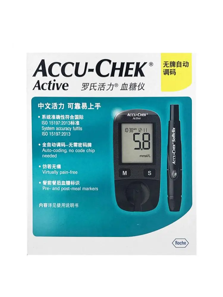 Accu Chek Active 100pcs Test Strip Lancent Diabetic Tester Diabetes Glucosemeter Monitor Meting Blood Glucose | Красота и здоровье