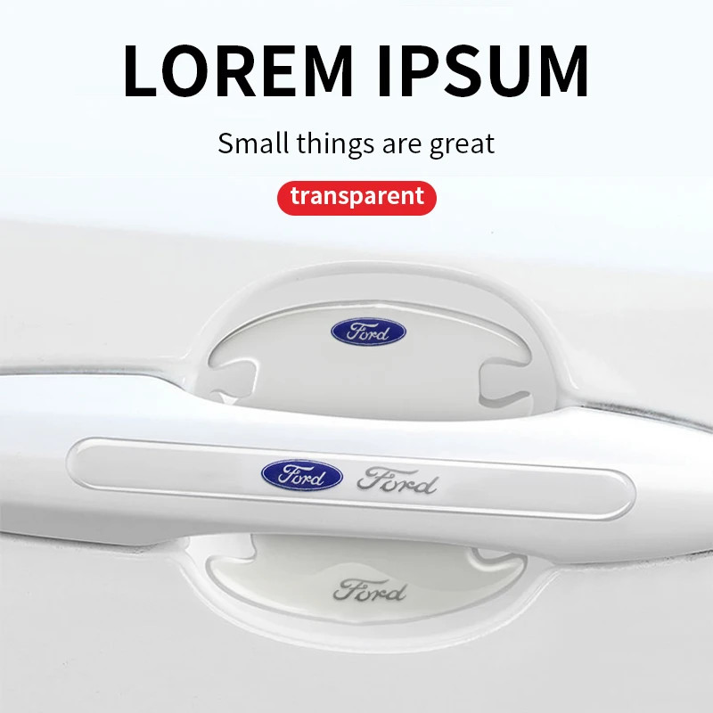 4/8 шт. прозрачная защитная пленка для дверной ручки автомобиля наклейки против