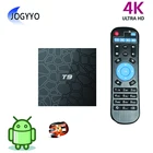 Совершенно новая ТВ-приставка 4K T9 RK3318 Smart TV приставка Android 9 HDMI-совместимая телеприставка Bluetooth H.265 2,4G5,8G Двойной Wi-Fi ТВ-приставка