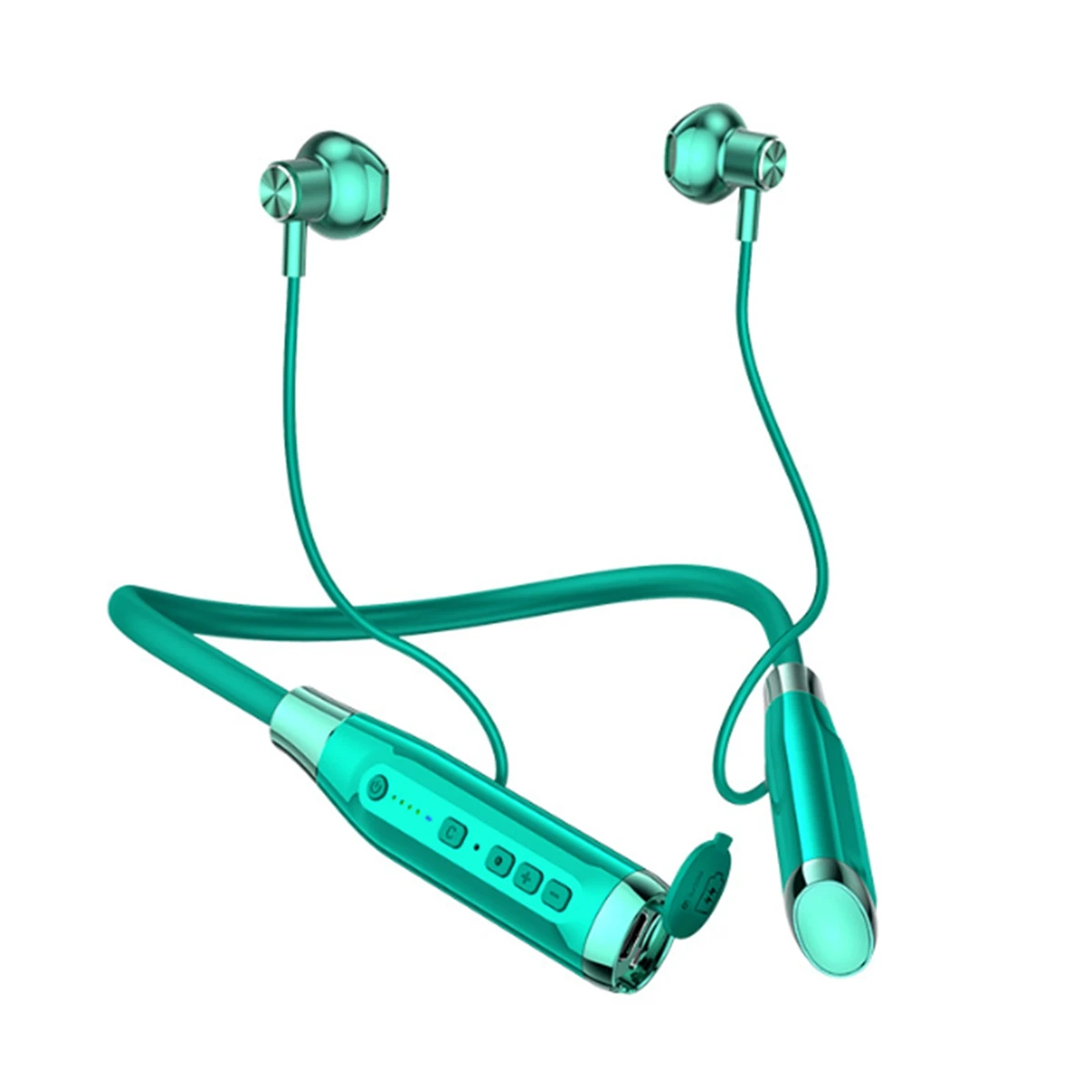 

A12 Neck-Mounted Bluetooth 5.0 Headset Long Standby Wireless Pluggable Graphics Headset Semi-In-Ear TWS Black