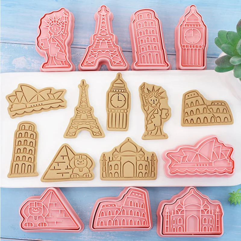 

8 шт./набор, пластиковые формочки для печенья