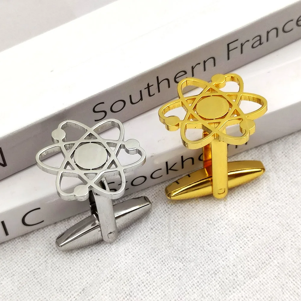 Men's Luxury Stainless Steel Cufflinks Select High-Quality Planet Running Trajectory Cufflinks Accessories Wholesale