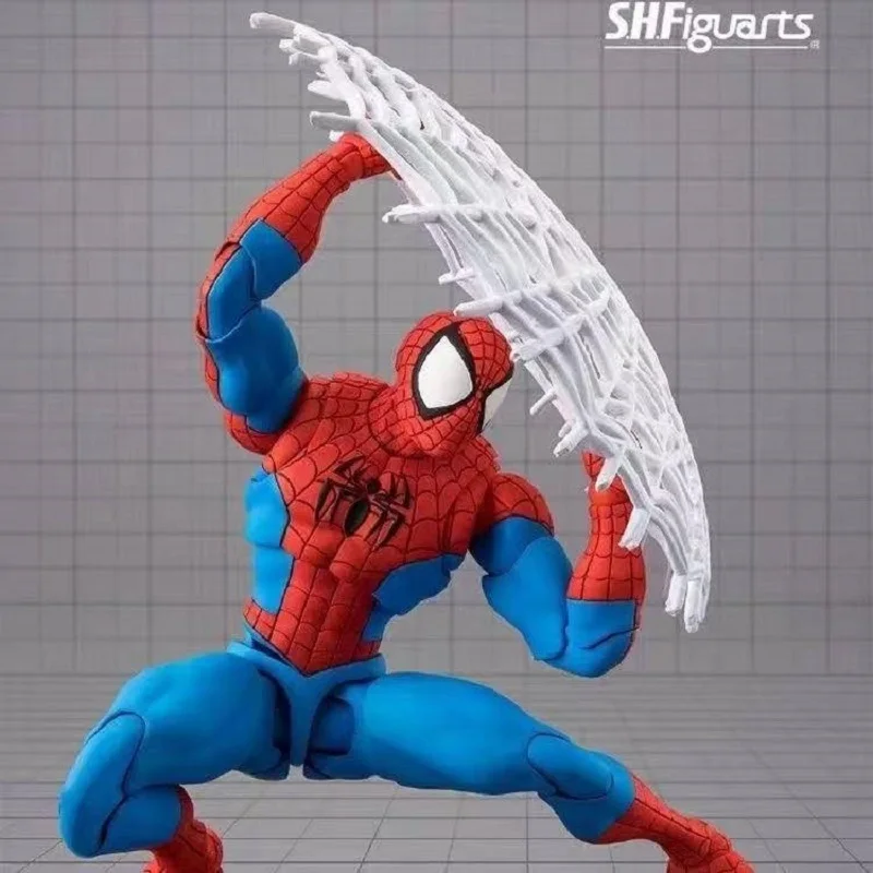 Фото Фигурка Человека-паука Shfiguarts, боевая версия, подвижная, коллекционная, для взрослых, для украшения дома и рабочего стола. №1