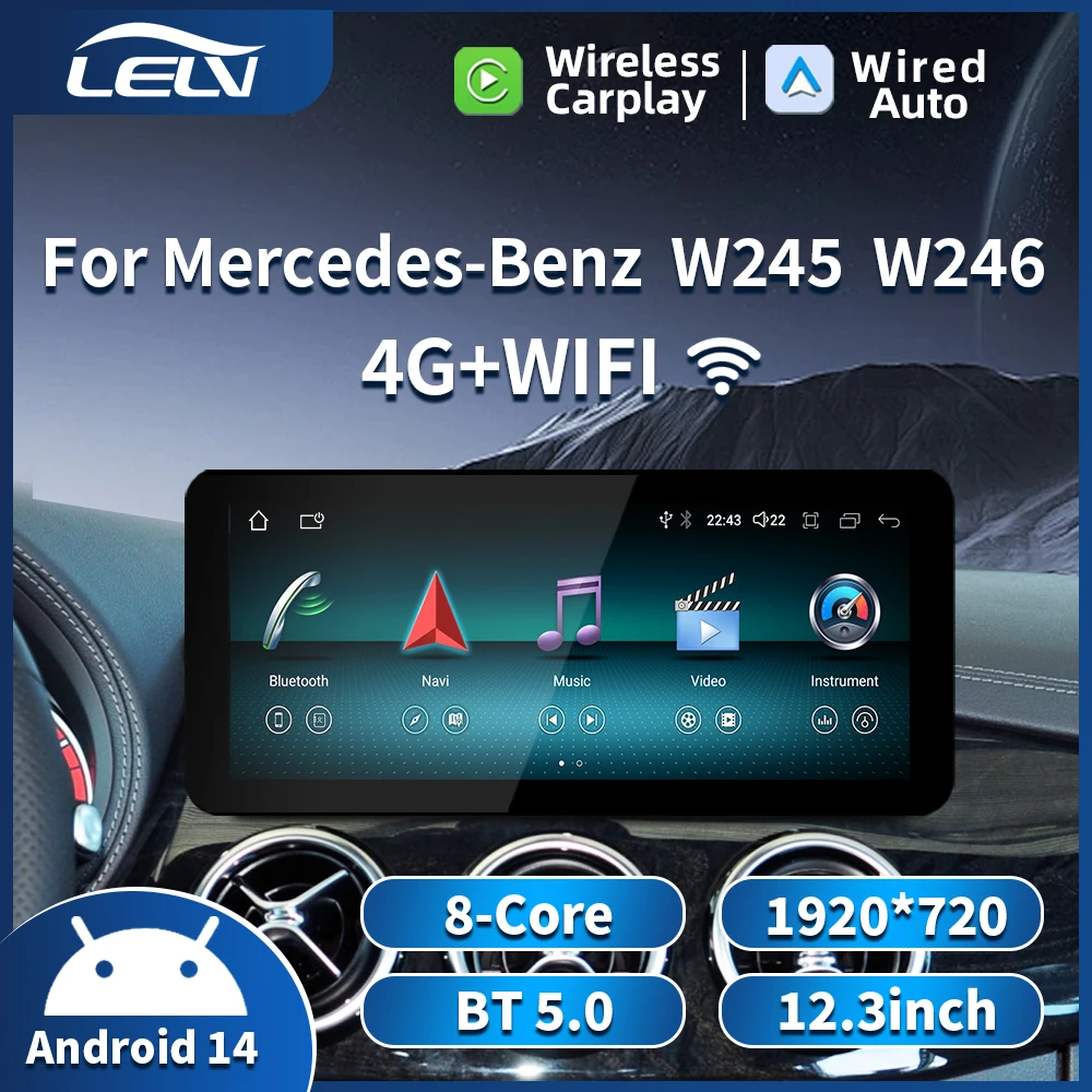 Новый автомобильный мультимедийный беспроводной Android AUTO CarPlay 12 3 дюйма для Mercedes Benz