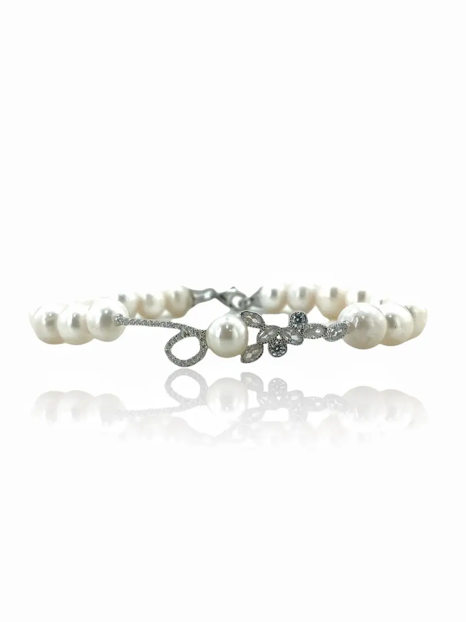 

New Model Marquise Zircon Pearl 925 Silver Bracelet