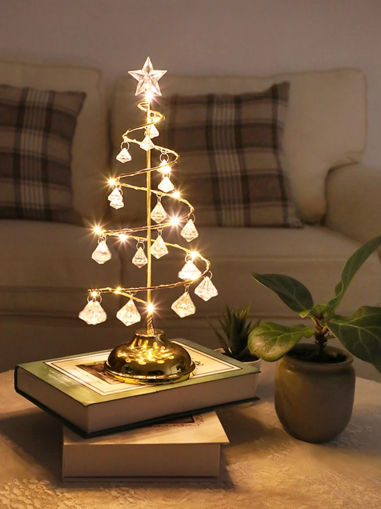 

Night Light for Decoration Mini Christmas Tree Warm Light Colored Lights Christmas Party Decoration Home Holiday Decorative Lamp