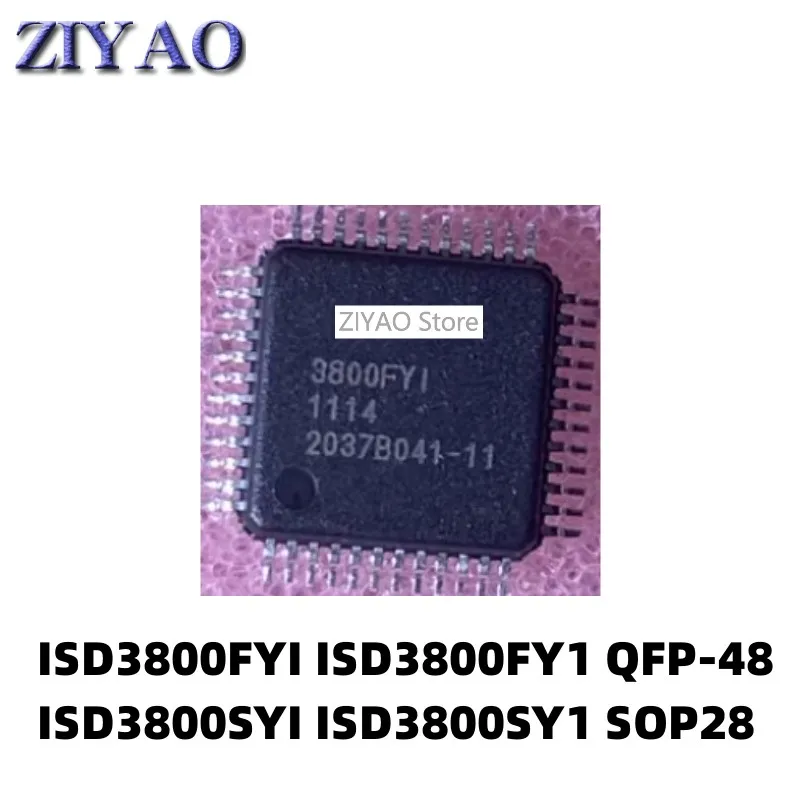 1 шт. ISD3800FYI ISD3800FY1 QFP-48 ISD3800SYI ISD3800SY1 SOP28 1 шт. ISD3800FYI ISD3800FY1 QFP-48 ISD3800SYI ISD3800SY1 SOP28