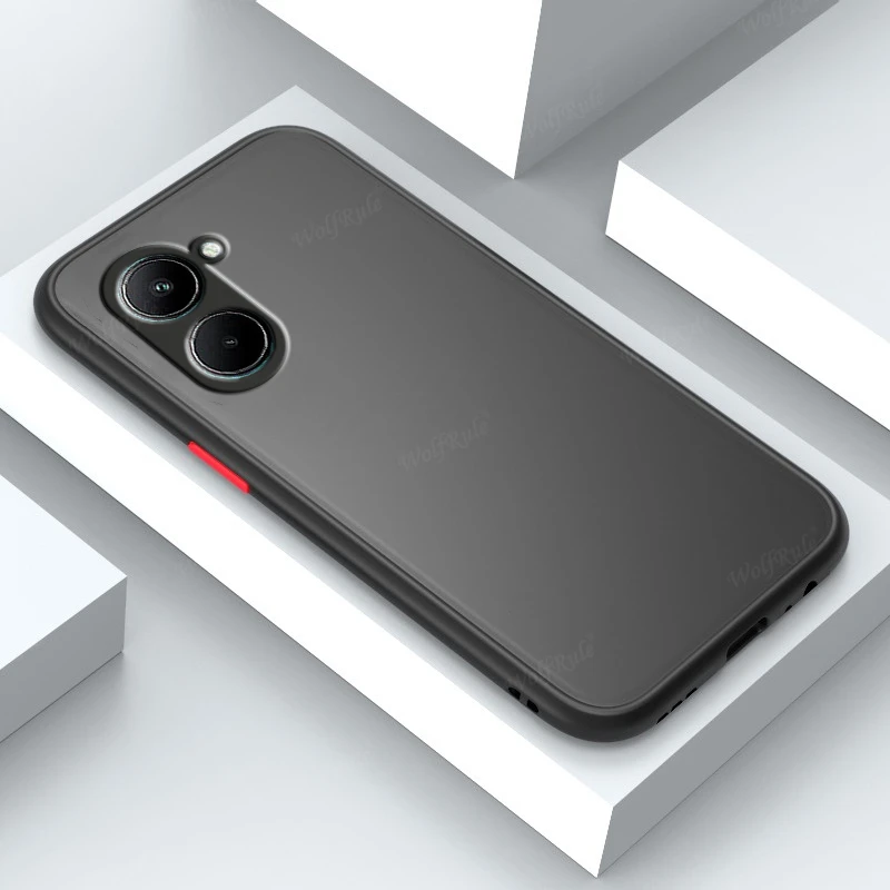 For Cover OPPO Realme C33 Case For Realme C33 Capas Shockproof Phone Bumper Back Translucent Matte Cover For Realme C33 Fundas