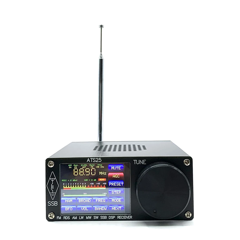 

ATS-25 Si4732 Full-Band Radio Receiver DSP Receiver FM LW (MW And SW) And SSB With 2.4" Touch Screen
