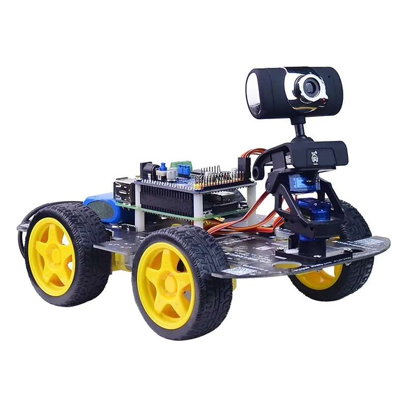 Электронный обучающий комплект Raspberry Pi 4B Smart Car Robot Kit WIFI Camera Python