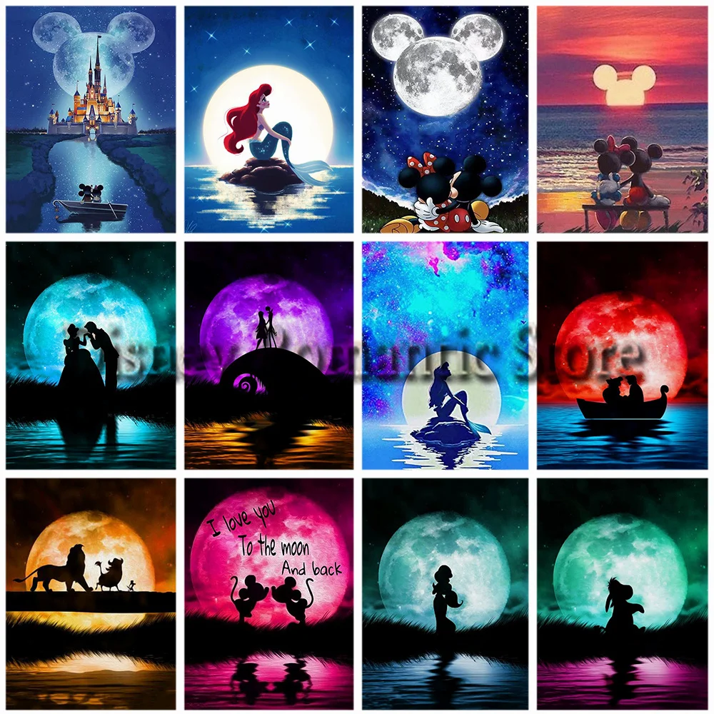 

Алмазная живопись «сделай сам» Disney, вышивка крестиком, мультяшный персонаж, принцесса 5D, алмазная вышивка, набор для рукоделия, подарок для ...