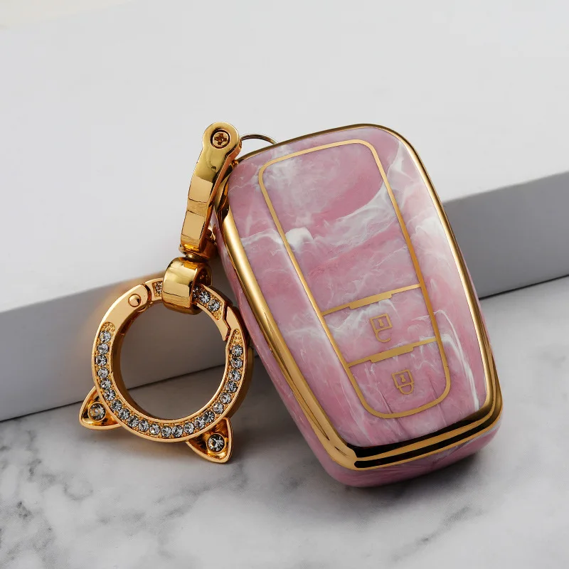 

TPU Car Remote Key Case Cover Shell Fob For Toyota Corolla Prius Camry CHR C-HR RAV4 Altis Land Cruiser Prado 2017 2018 Keychain