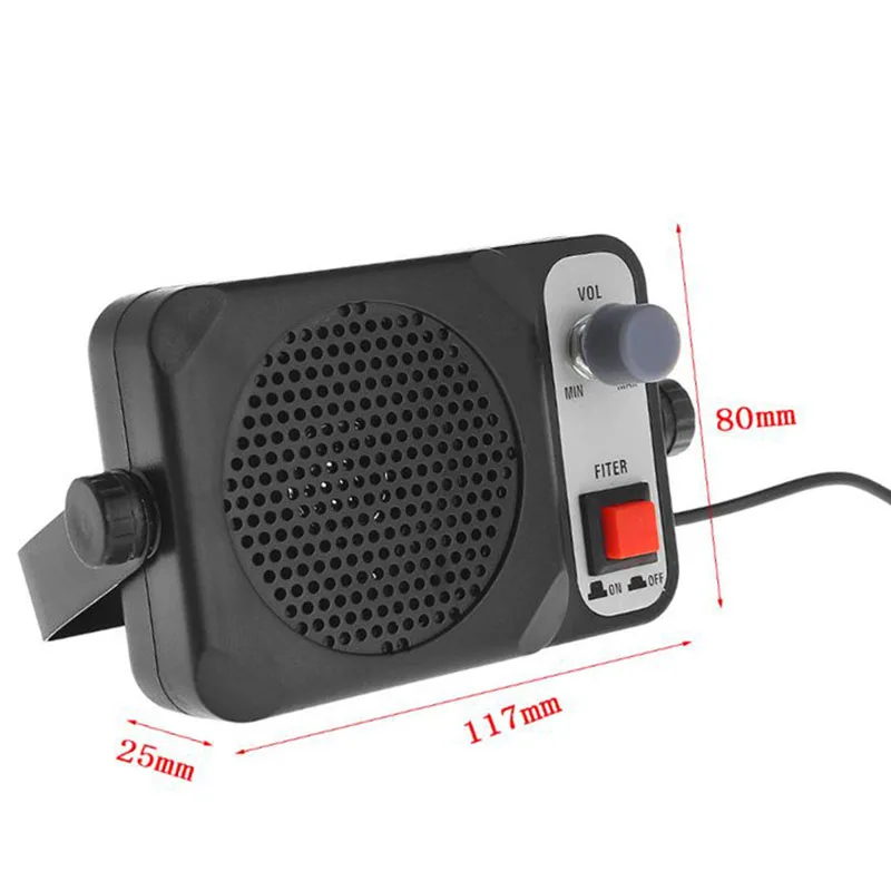 Heavy Duty TS-650 Mini External Speaker For Kenwood YAESU ICOM CB Radio 3.5MM Jack Loudspeaker