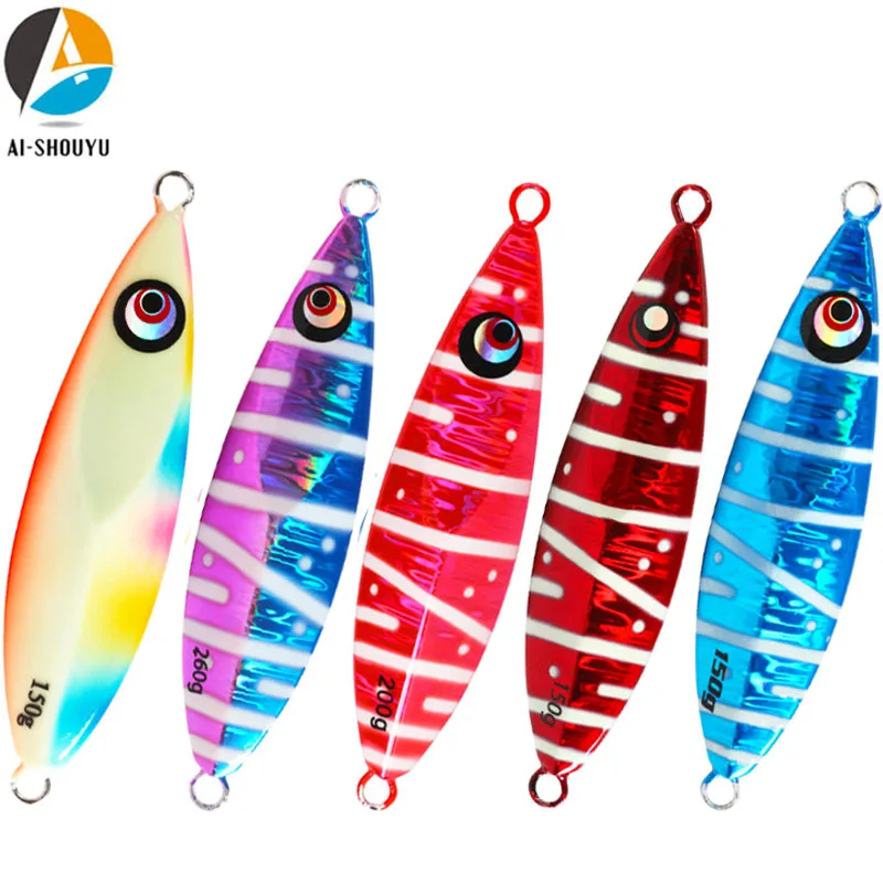 

Металлический джиг-крючок, лазерная железная пластина, 150 г, 200 г, 260 г, джиг-ложка, светящаяся искусственная приманка, лодка, рыболовные приманки, свинцовая рыба