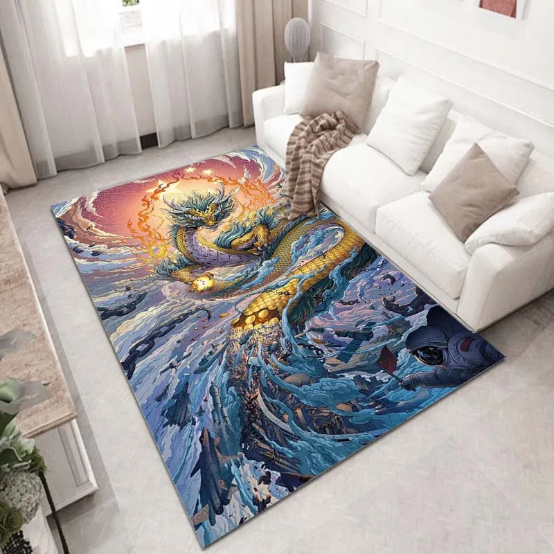 

15 Sizes Chinese Dragon Animal Printed Carpet for Living Room Large Area Rug Soft Mat Chair Carpets Alfombra Gifts Dropshopping
