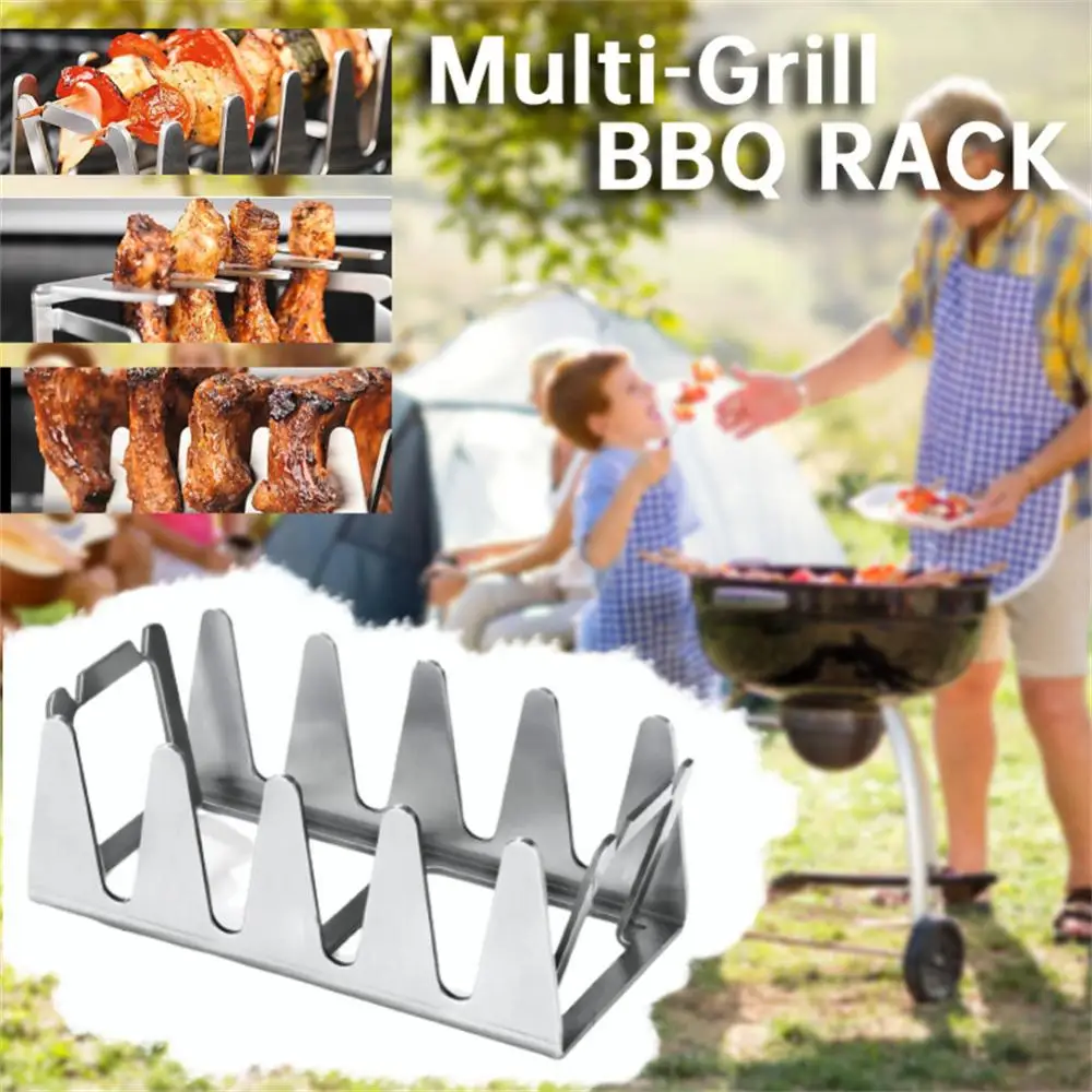 

BBQ Grill Rack Stainless Steel Grill Stand Bake Accessories For Pork Belly Bacon Steaks Meat Chicken Crispy Crusts BBQ Tools