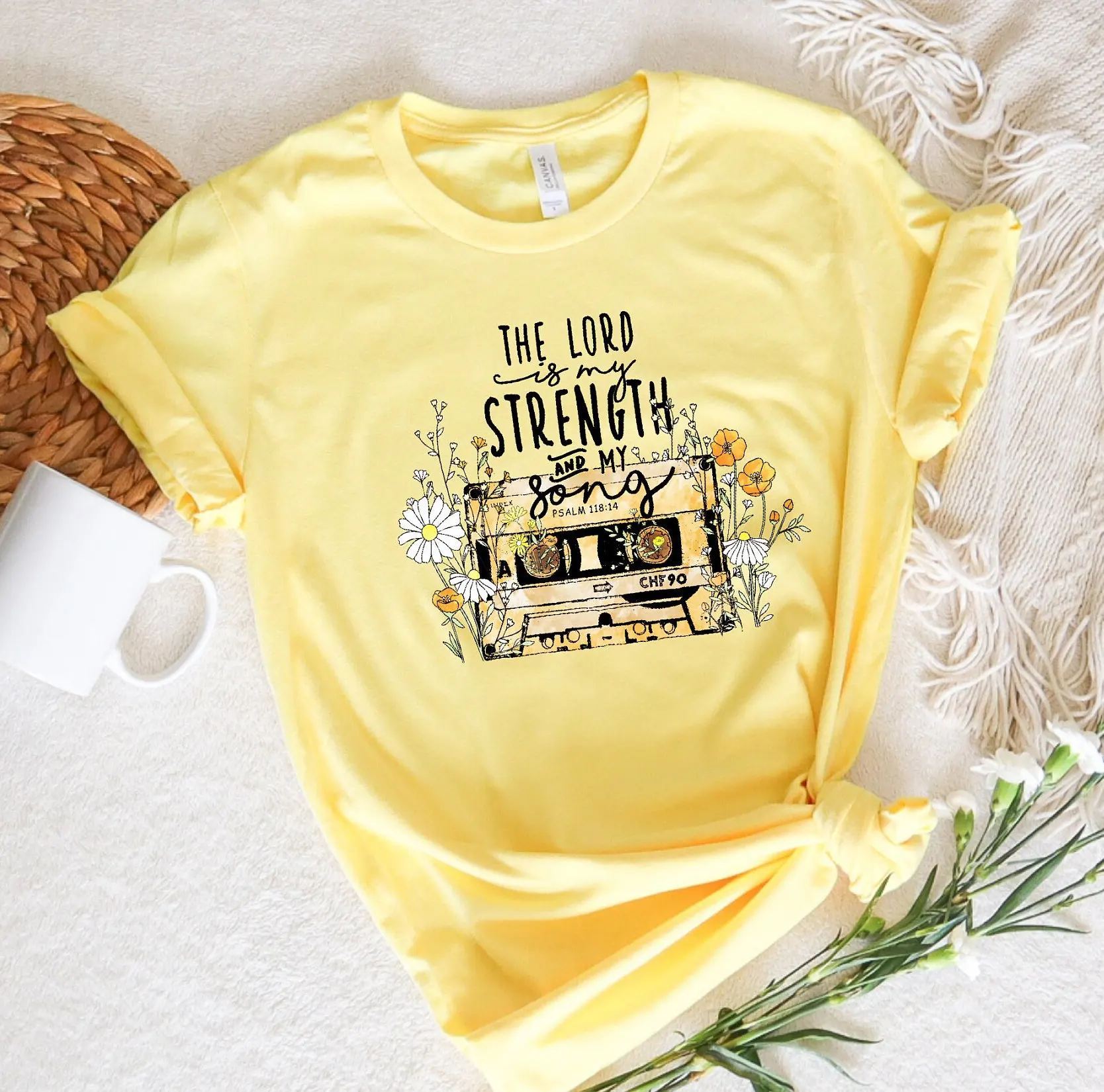 Церковная футболка Христианский библейский стих Религиозный Лорд - мой слабый