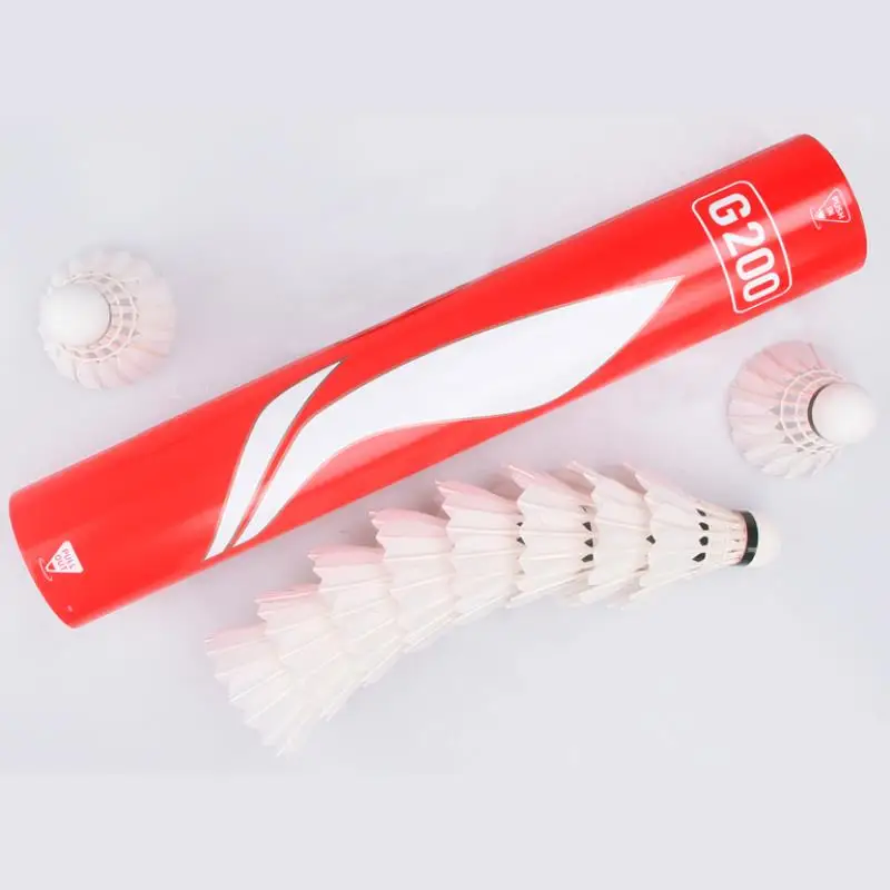 

12Pcs Durable Goose Feather Badminton Balls A+60E Badminton Balls With Tube Training Ball Outdoor Racquet Sport Shuttlecocks