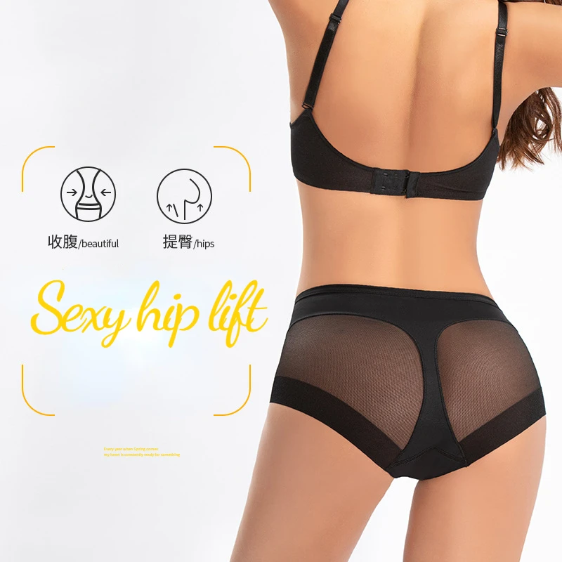 

New Women Boyshorts Body Shaping Panties Female Pants High Elastic Control Briefs Seamfree Breathable Mesh Lingerie