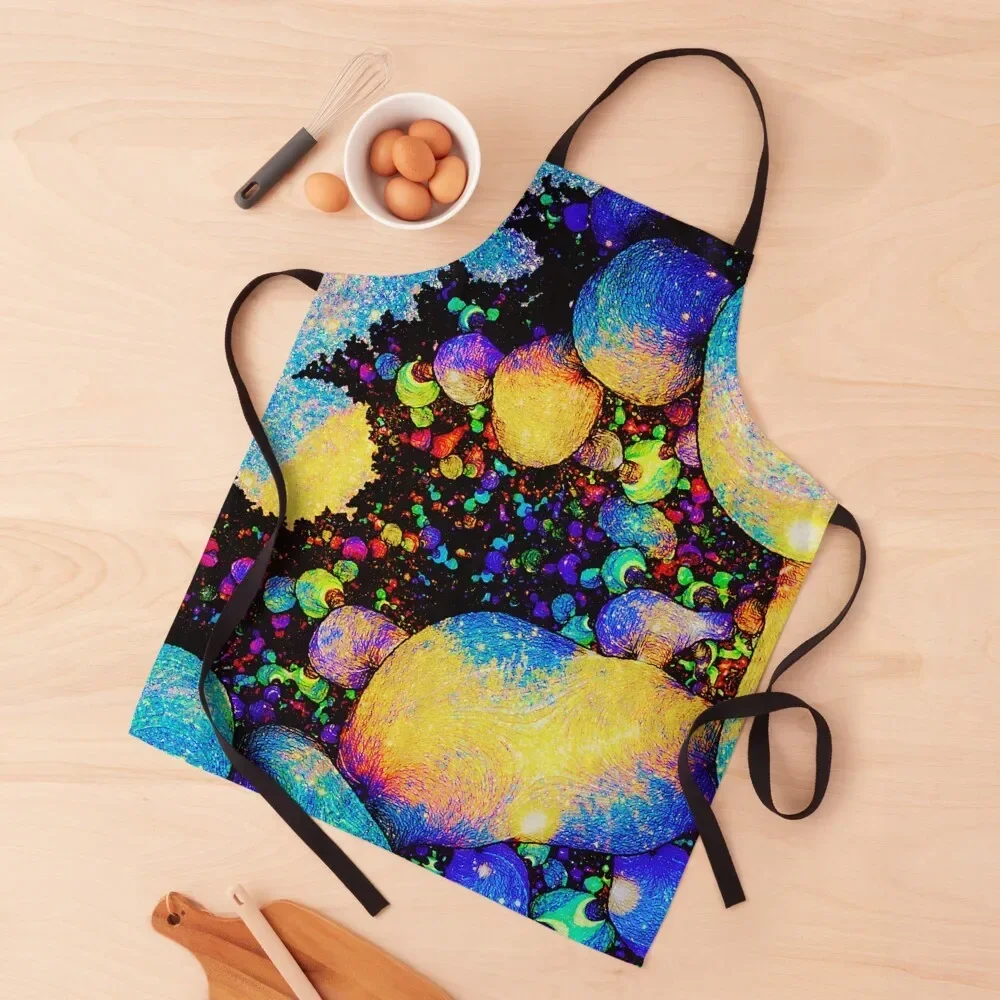 Фрактальный фартук Звездная туманность детская живопись ресторан женские