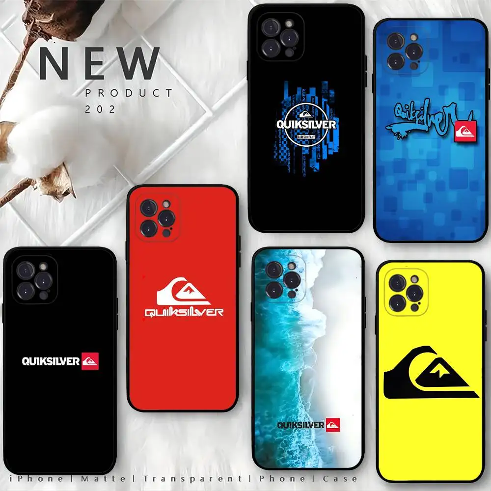 Фото Мягкий чехол для телефона Q-QuiksilverS LOGO для iPhone 17, 16 Pro Max, 15, 12, 11, 16e, 13 Mini, 14, 15 Plus №1