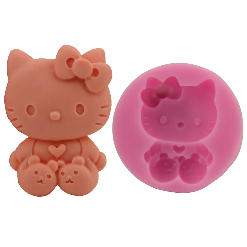 

6.8*6.8*1.5CM Cat Shape Soap Mold Candle Molds Cake Candy Baking Mould DIY Handmade Craft Mould