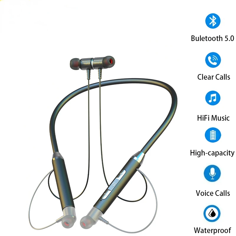 

BT-63 Wireless Headset TWS Music Earphones Bluetooth 5.0 Headphones Sports Waterproof Earbuds For IOS Android, 20-Hour Playtime
