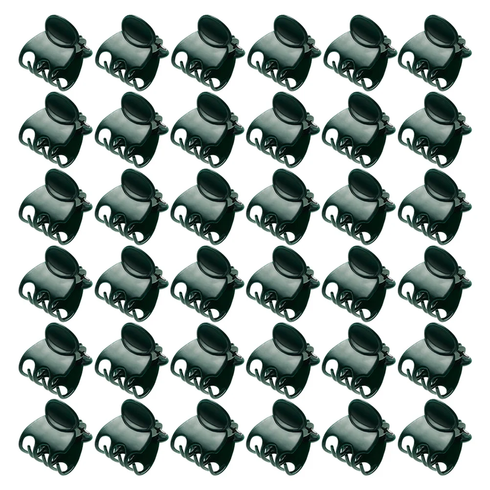 

40 Pcs Strong Clips Plant Support Clamp Plastic Flowers Garden Tiller Tool Stem