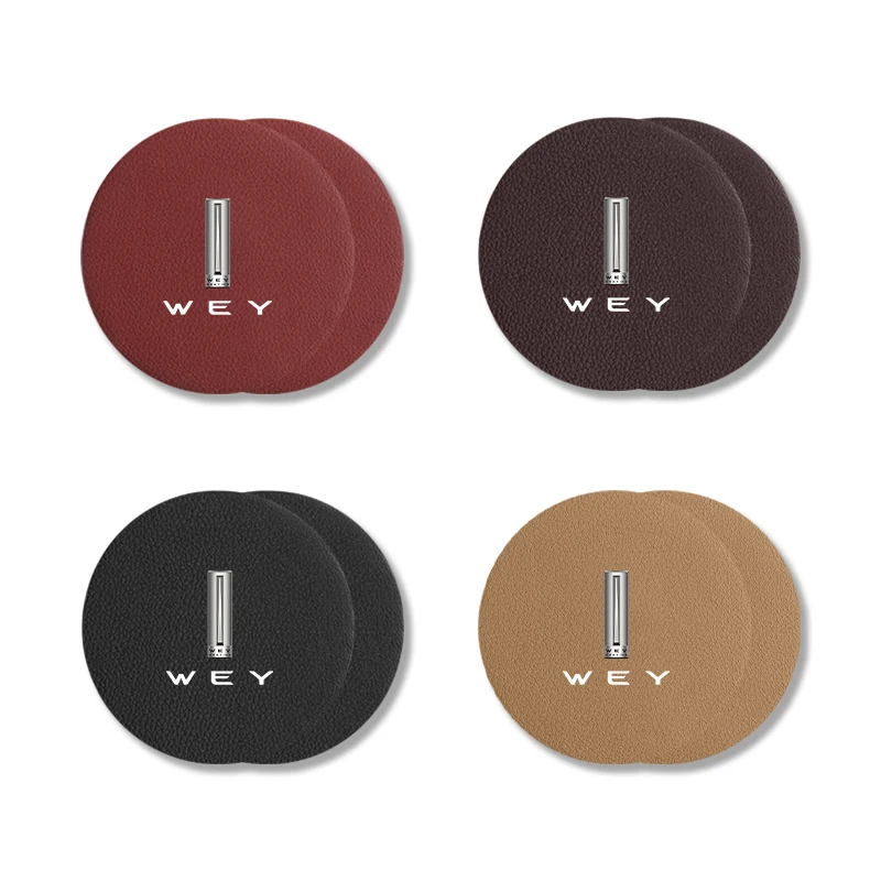 2 шт. автомобильные кожаные подставки для воды Противоскользящие коврики