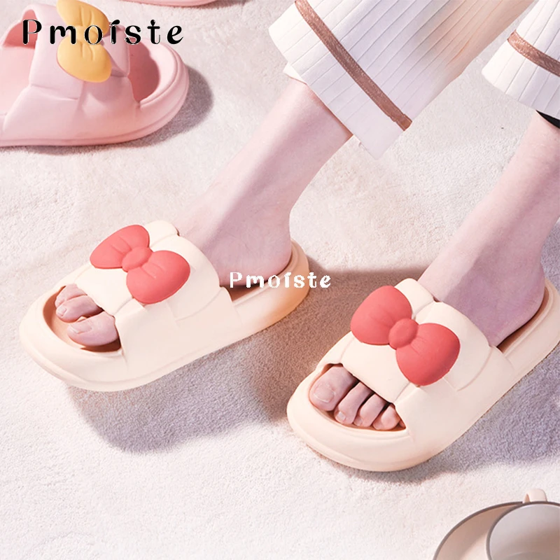 Women Bowknot Slippers Summer Lovely Sandals for Home Soft Cute Beautiful Shoe Women Breathable Summer 2023 EVA Slipper Non-slip