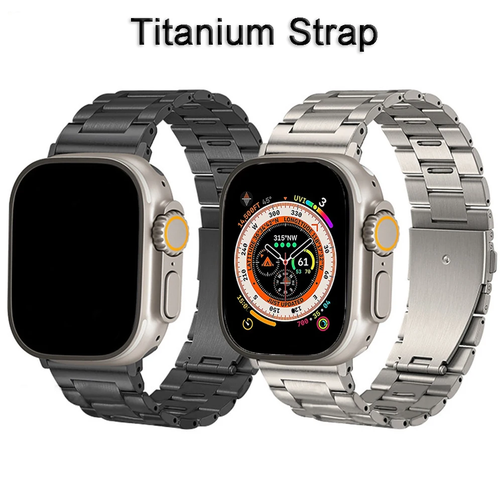 Titanium Strap For Apple Watch Ultra 49mm Supper Light 53g Watchband For iWatch 8 7 6 5 4 SE, Side Slip Quick Release Wristband