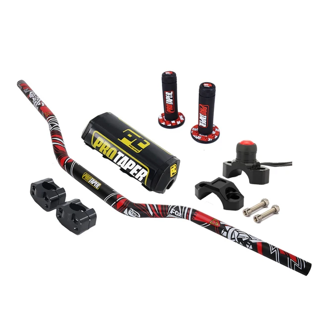 Motorcycle 1 1/8&quot Fat Bar 28MM 800mm Handlebar Clamps Universal Stop Start Kill Switch Set For KTM Honda Yamaha EXC CRF |
