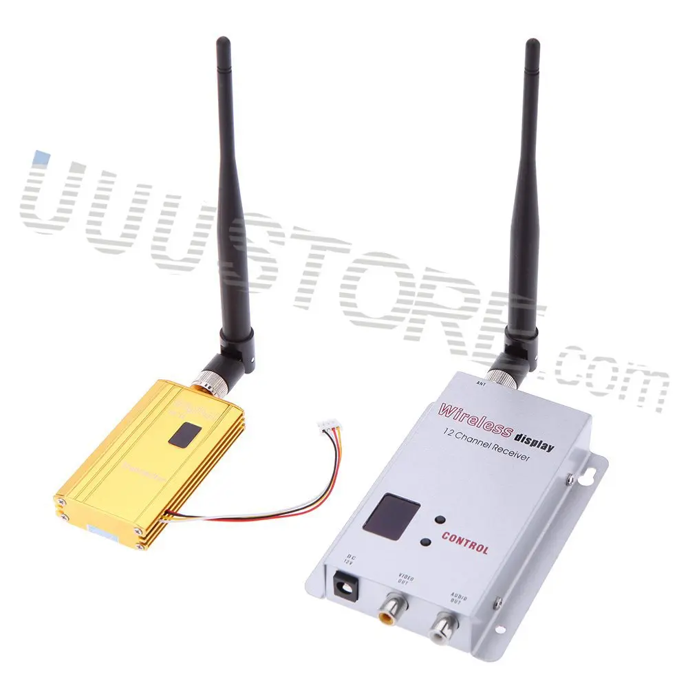 

Partom FPV 1.2G 1.2Ghz 1500mW 8 Channels Wireless Transmitter and 12 Channels Receiver Professional Kit for CCCTV DJI Phantom